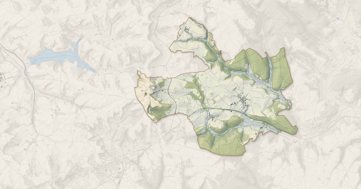 Portrait cartographique de Haute-Amance : relief, eau, forêts, bâti et voies, calculés à partir des données de l'IGN