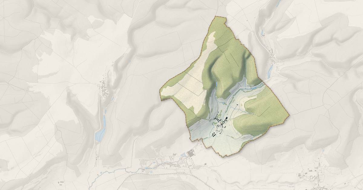Portrait cartographique de Humberville : relief, eau, forêts, bâti et voies, calculés à partir des données de l'IGN