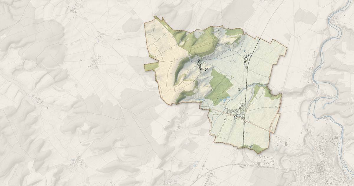 Portrait cartographique de Jonchery : relief, eau, forêts, bâti et voies, calculés à partir des données de l'IGN