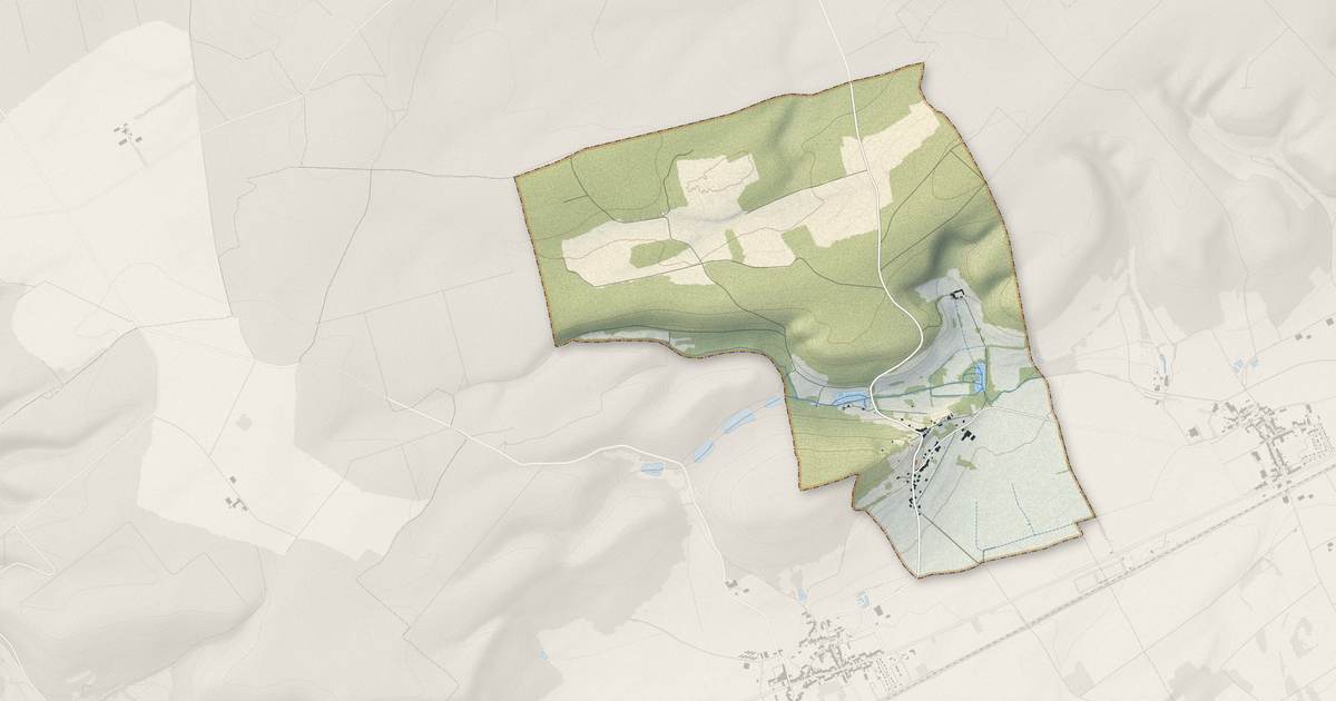 Portrait cartographique de Lafauche : relief, eau, forêts, bâti et voies, calculés à partir des données de l'IGN
