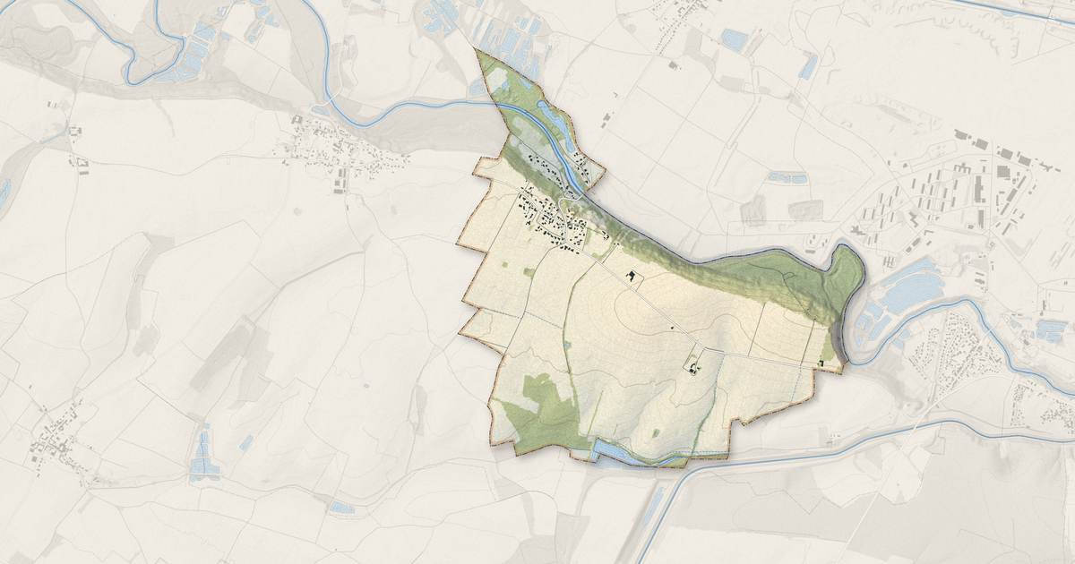Portrait cartographique de Laneuville-au-Pont : relief, eau, forêts, bâti et voies, calculés à partir des données de l'IGN
