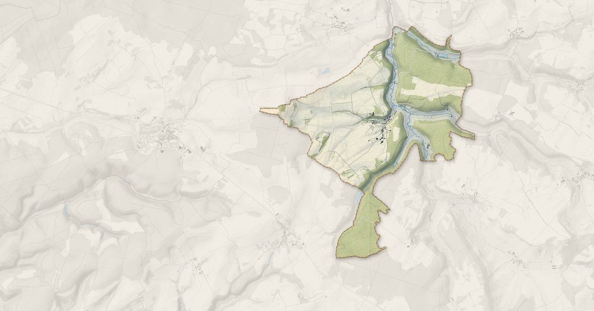 Portrait cartographique de Lanques-sur-Rognon : relief, eau, forêts, bâti et voies, calculés à partir des données de l'IGN