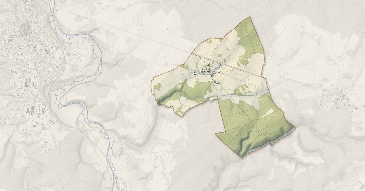 Portrait cartographique de Laville-aux-Bois : relief, eau, forêts, bâti et voies, calculés à partir des données de l'IGN