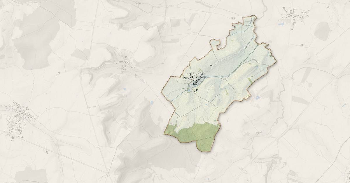 Portrait cartographique de Lavilleneuve : relief, eau, forêts, bâti et voies, calculés à partir des données de l'IGN