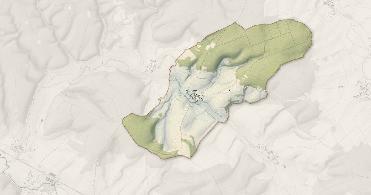 Portrait cartographique de Lavilleneuve-au-Roi : relief, eau, forêts, bâti et voies, calculés à partir des données de l'IGN