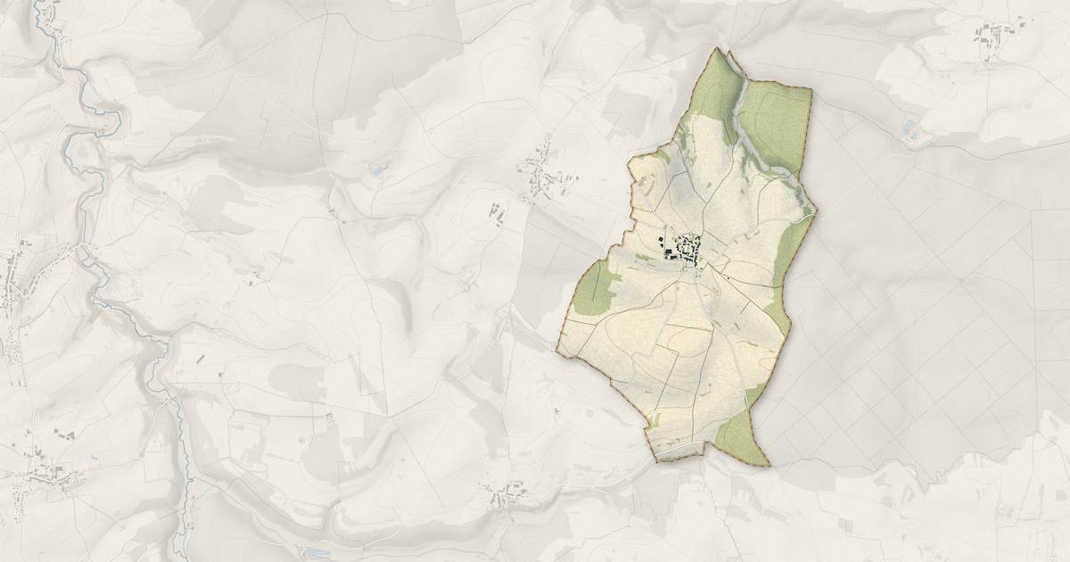 Portrait cartographique de Longchamp : relief, eau, forêts, bâti et voies, calculés à partir des données de l'IGN