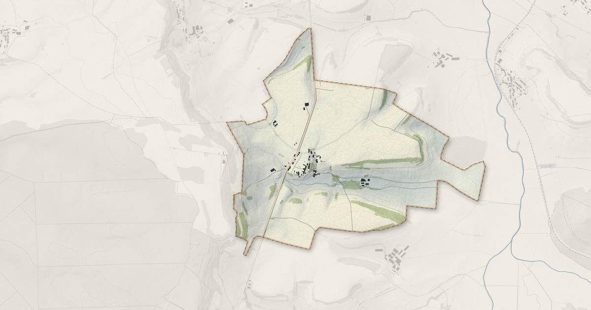 Portrait cartographique de Maisoncelles : relief, eau, forêts, bâti et voies, calculés à partir des données de l'IGN