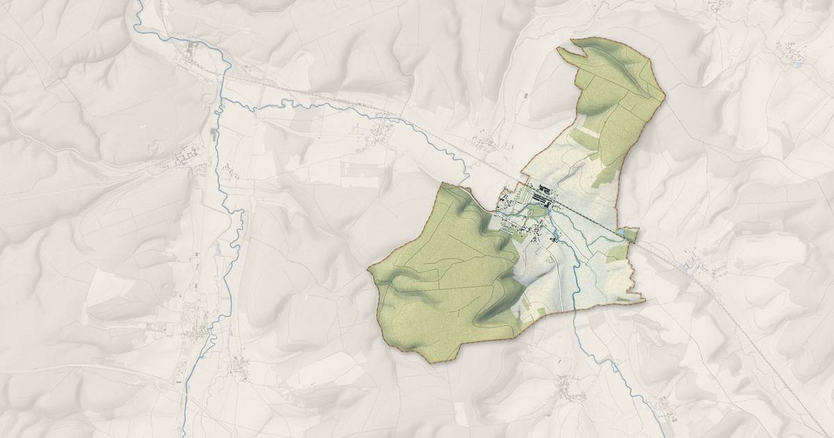 Portrait cartographique de Maranville : relief, eau, forêts, bâti et voies, calculés à partir des données de l'IGN