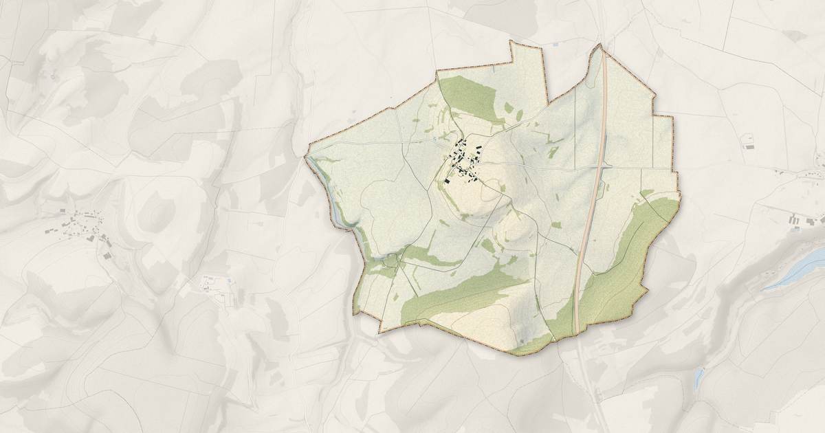 Portrait cartographique de Mardor : relief, eau, forêts, bâti et voies, calculés à partir des données de l'IGN