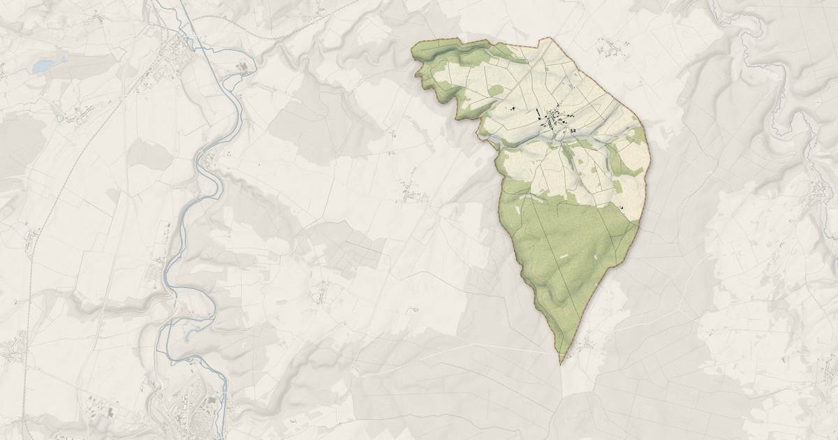 Portrait cartographique de Mareilles : relief, eau, forêts, bâti et voies, calculés à partir des données de l'IGN