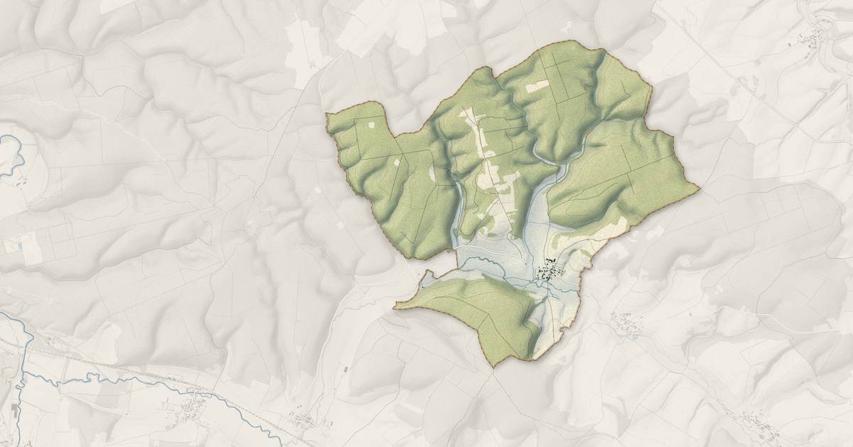 Portrait cartographique de Montheries : relief, eau, forêts, bâti et voies, calculés à partir des données de l'IGN