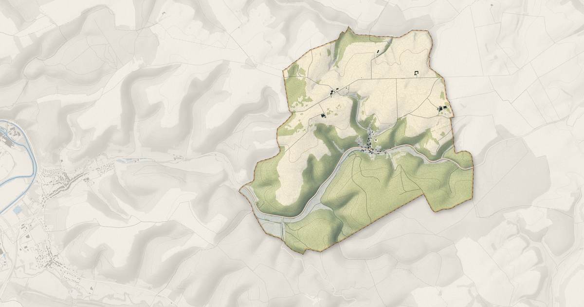 Portrait cartographique de Montreuil-sur-Thonnance : relief, eau, forêts, bâti et voies, calculés à partir des données de l'IGN