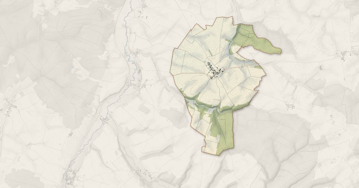 Portrait cartographique de Morancourt : relief, eau, forêts, bâti et voies, calculés à partir des données de l'IGN