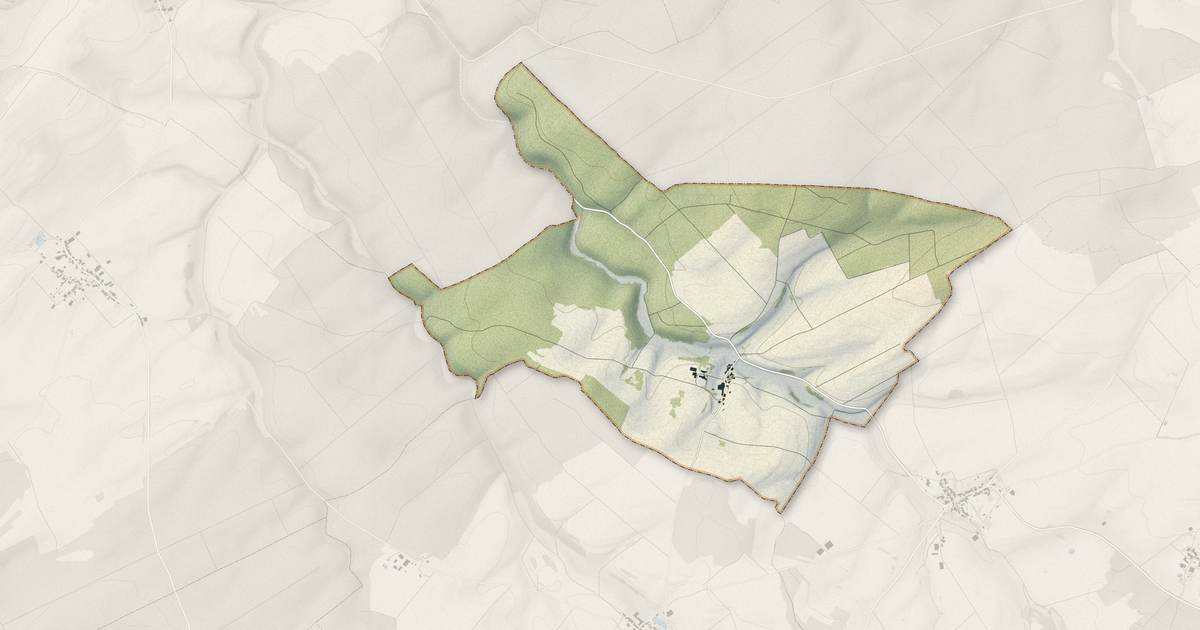 Portrait cartographique de Morionvilliers : relief, eau, forêts, bâti et voies, calculés à partir des données de l'IGN
