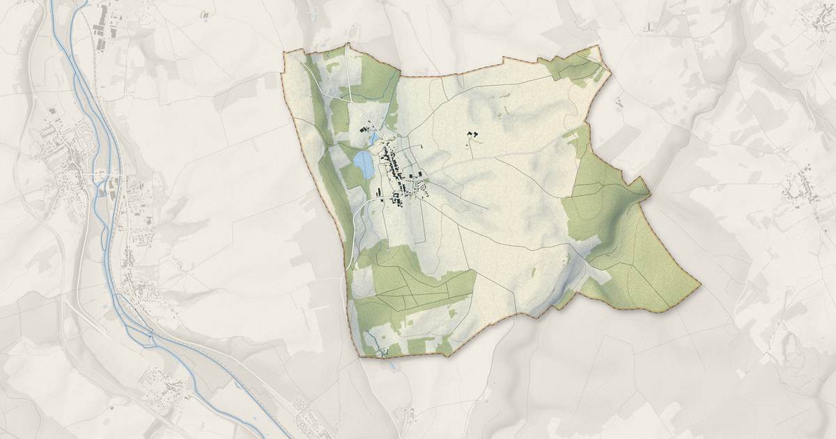 Portrait cartographique de Narcy : relief, eau, forêts, bâti et voies, calculés à partir des données de l'IGN
