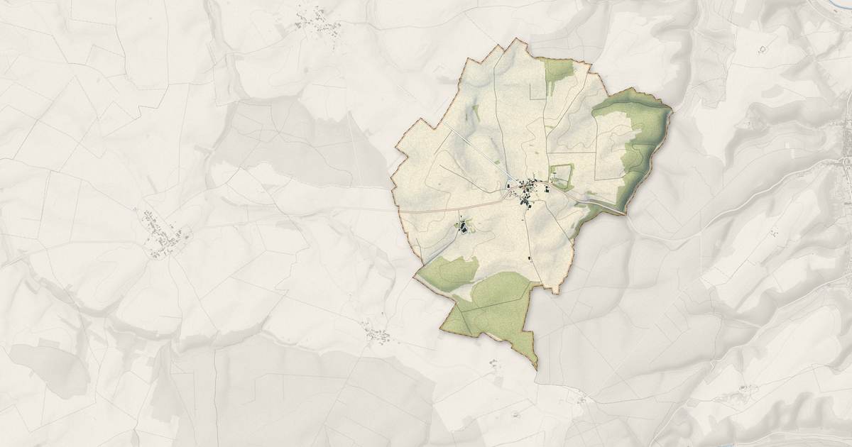 Portrait cartographique de Nomécourt : relief, eau, forêts, bâti et voies, calculés à partir des données de l'IGN