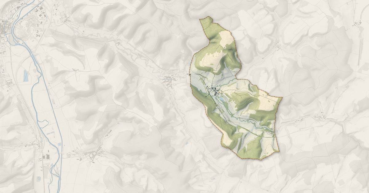 Portrait cartographique de Noncourt-sur-le-Rongeant : relief, eau, forêts, bâti et voies, calculés à partir des données de l'IGN