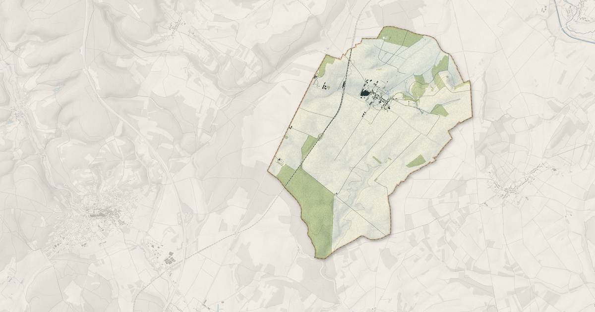 Portrait cartographique de Occey : relief, eau, forêts, bâti et voies, calculés à partir des données de l'IGN