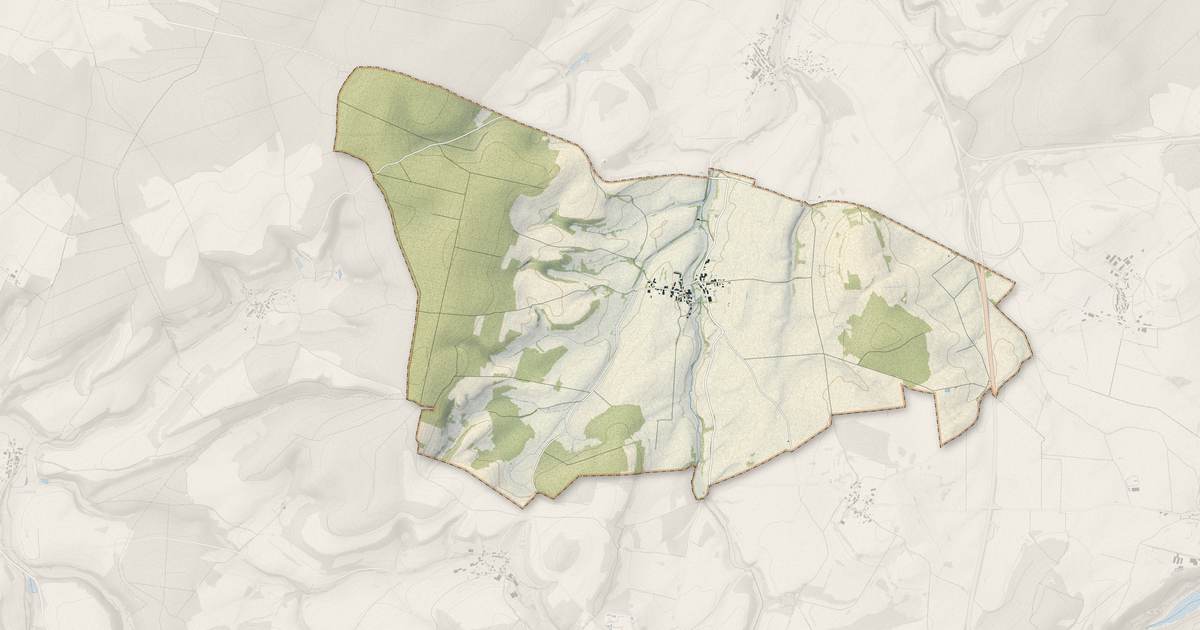 Portrait cartographique de Ormancey : relief, eau, forêts, bâti et voies, calculés à partir des données de l'IGN