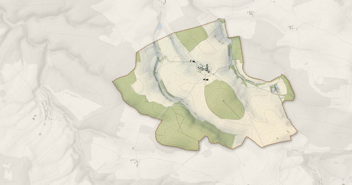 Portrait cartographique de Ozières : relief, eau, forêts, bâti et voies, calculés à partir des données de l'IGN