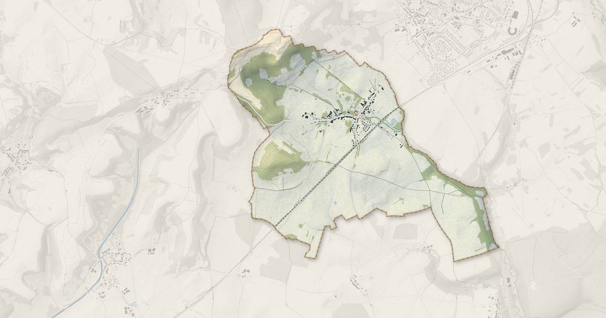 Portrait cartographique de Le Pailly : relief, eau, forêts, bâti et voies, calculés à partir des données de l'IGN