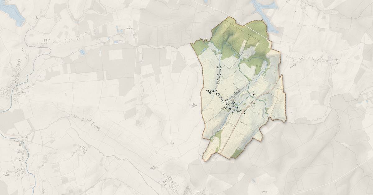 Portrait cartographique de Planrupt : relief, eau, forêts, bâti et voies, calculés à partir des données de l'IGN