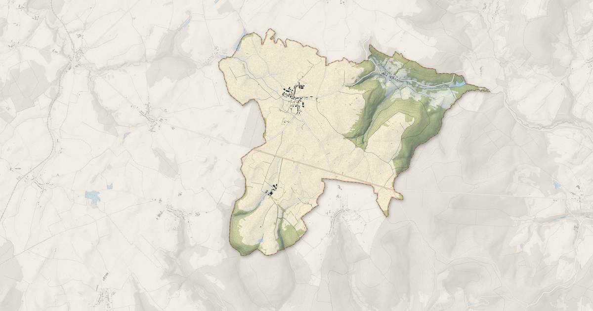 Portrait cartographique de Le Châtelet-sur-Meuse : relief, eau, forêts, bâti et voies, calculés à partir des données de l'IGN