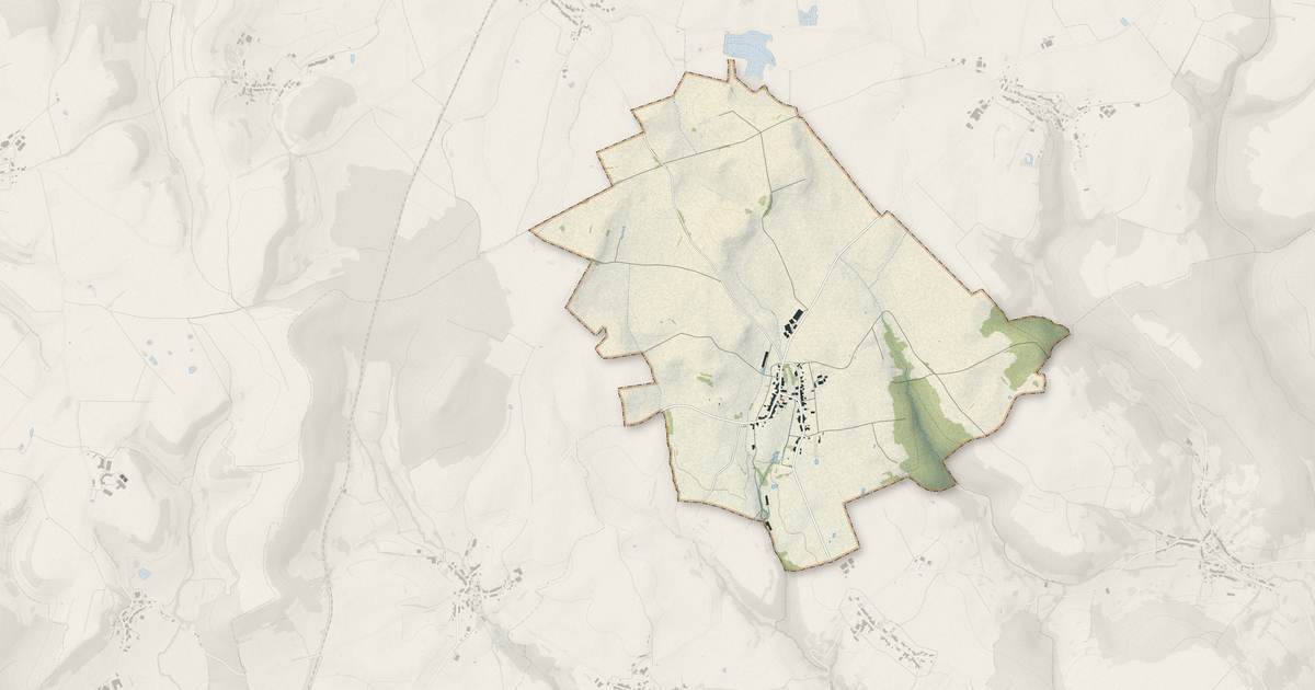Portrait cartographique de Rançonnières : relief, eau, forêts, bâti et voies, calculés à partir des données de l'IGN