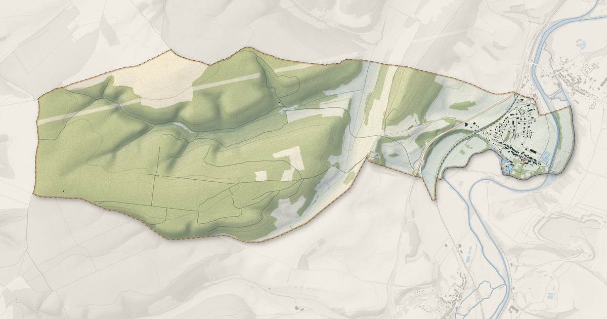 Portrait cartographique de Rouvroy-sur-Marne : relief, eau, forêts, bâti et voies, calculés à partir des données de l'IGN