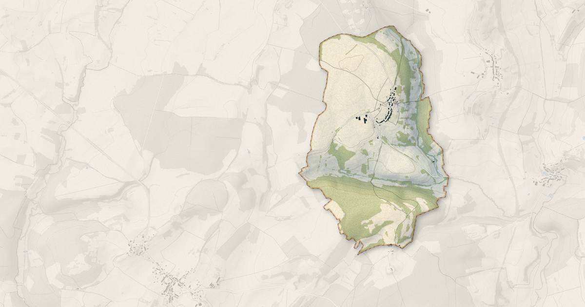 Portrait cartographique de Saint-Broingt-le-Bois : relief, eau, forêts, bâti et voies, calculés à partir des données de l'IGN
