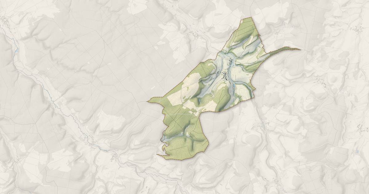 Portrait cartographique de Saint-Loup-sur-Aujon : relief, eau, forêts, bâti et voies, calculés à partir des données de l'IGN
