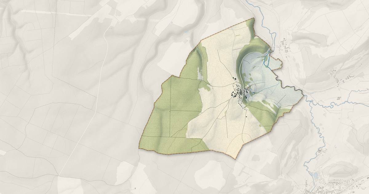 Portrait cartographique de Signéville : relief, eau, forêts, bâti et voies, calculés à partir des données de l'IGN
