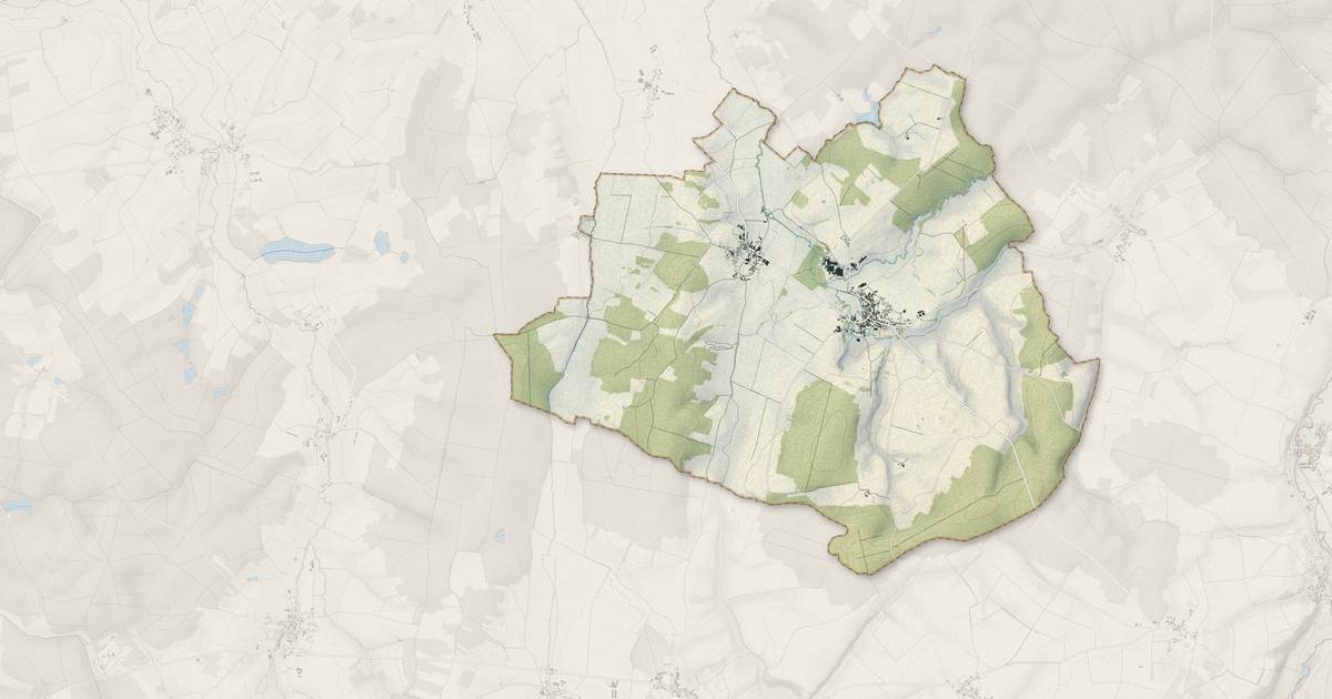 Portrait cartographique de Sommevoire : relief, eau, forêts, bâti et voies, calculés à partir des données de l'IGN
