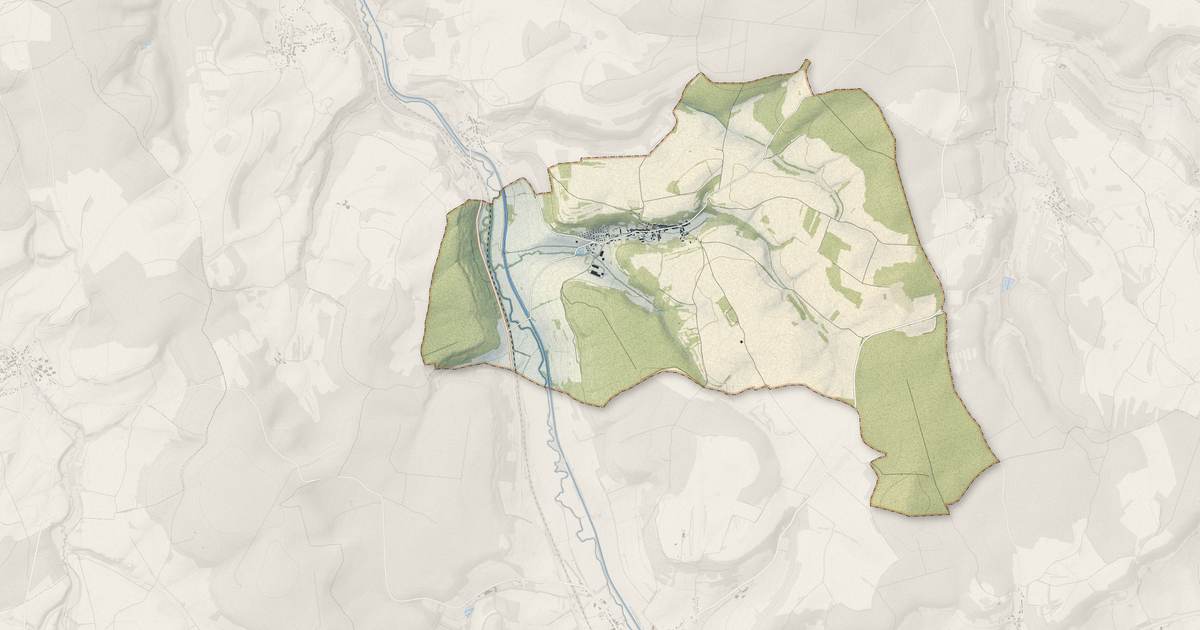 Portrait cartographique de Thivet : relief, eau, forêts, bâti et voies, calculés à partir des données de l'IGN