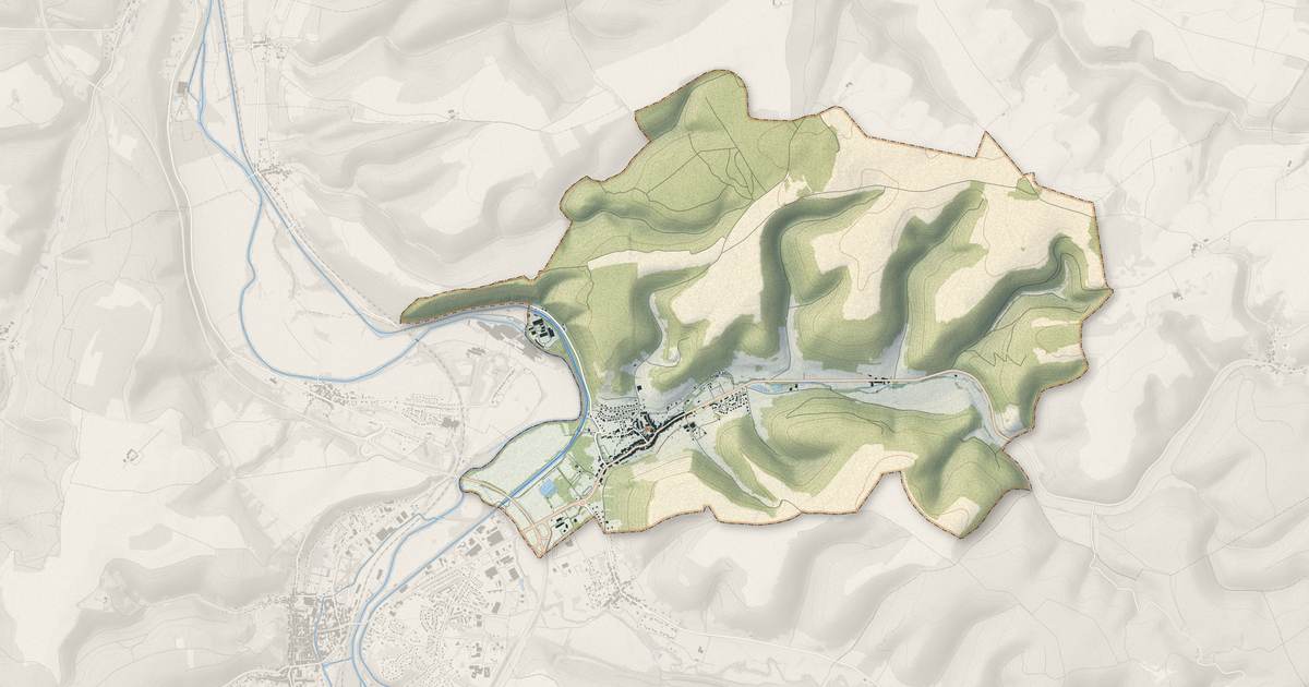 Portrait cartographique de Thonnance-lès-Joinville : relief, eau, forêts, bâti et voies, calculés à partir des données de l'IGN