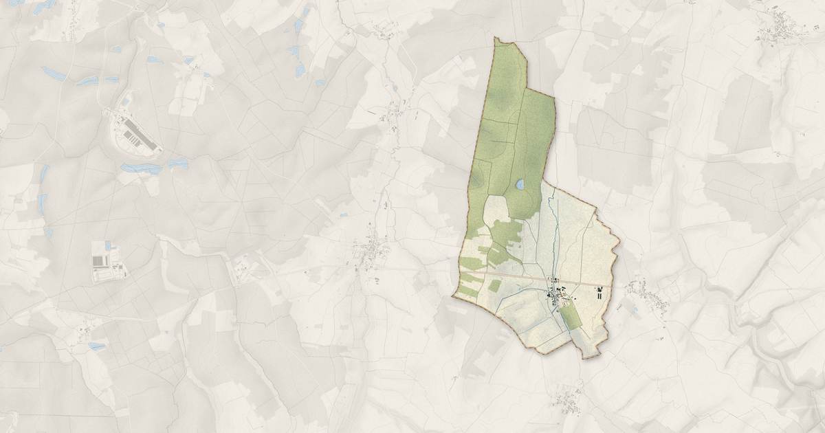 Portrait cartographique de Trémilly : relief, eau, forêts, bâti et voies, calculés à partir des données de l'IGN