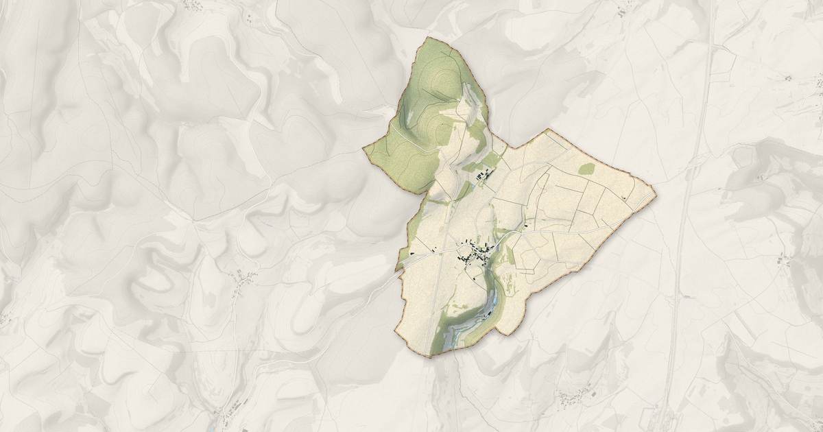 Portrait cartographique de Vaillant : relief, eau, forêts, bâti et voies, calculés à partir des données de l'IGN