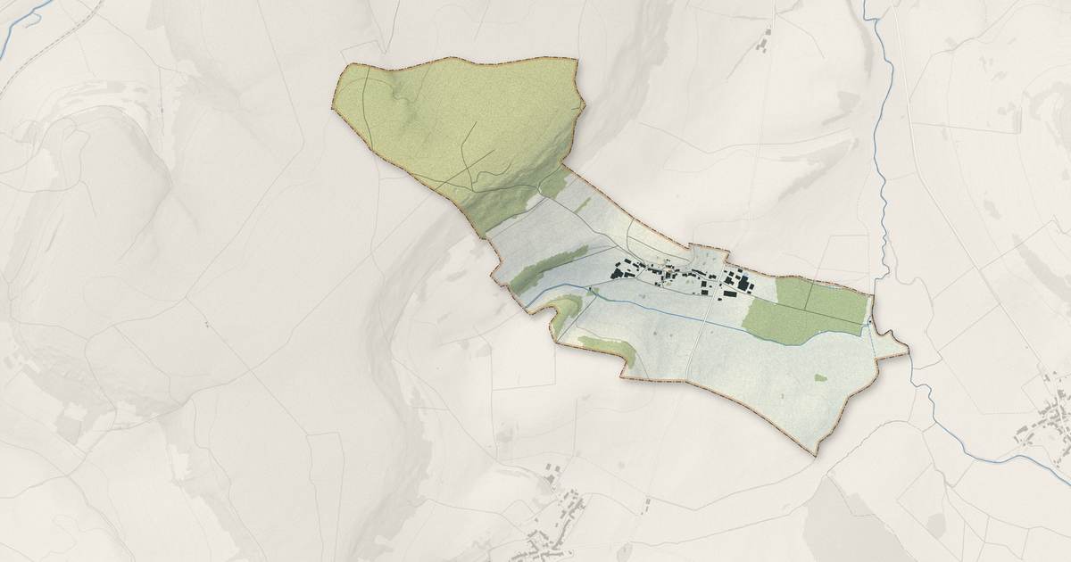 Portrait cartographique de Vaudrecourt : relief, eau, forêts, bâti et voies, calculés à partir des données de l'IGN
