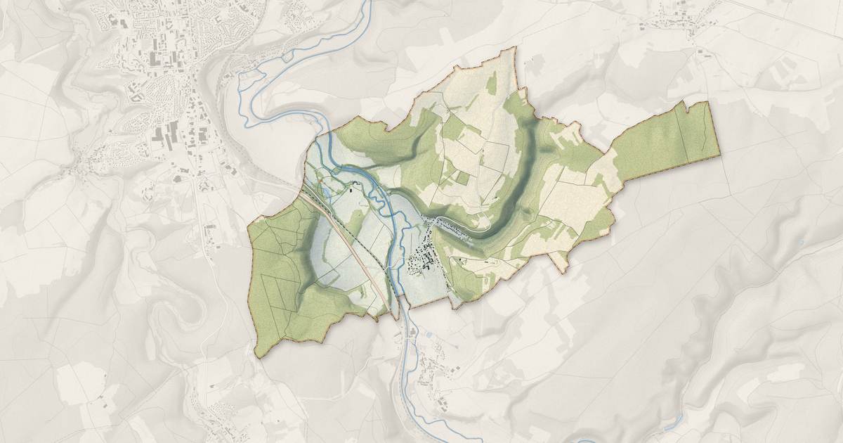 Portrait cartographique de Verbiesles : relief, eau, forêts, bâti et voies, calculés à partir des données de l'IGN