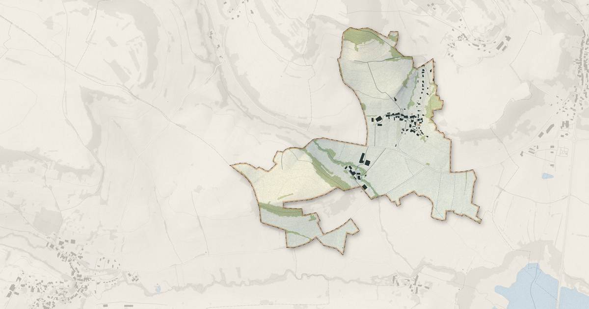 Portrait cartographique de Verseilles-le-Bas : relief, eau, forêts, bâti et voies, calculés à partir des données de l'IGN
