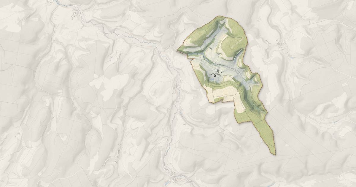 Portrait cartographique de Vitry-en-Montagne : relief, eau, forêts, bâti et voies, calculés à partir des données de l'IGN