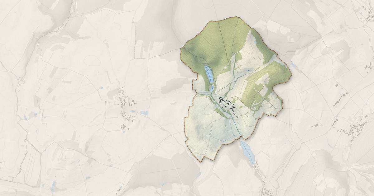 Portrait cartographique de Voncourt : relief, eau, forêts, bâti et voies, calculés à partir des données de l'IGN