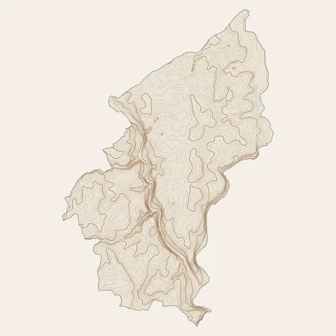 Ambrières-les-Vallées : courbes de niveau