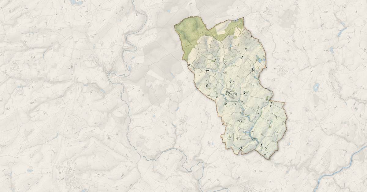 Portrait cartographique de La Bigottière : relief, eau, forêts, bâti et voies, calculés à partir des données de l'IGN