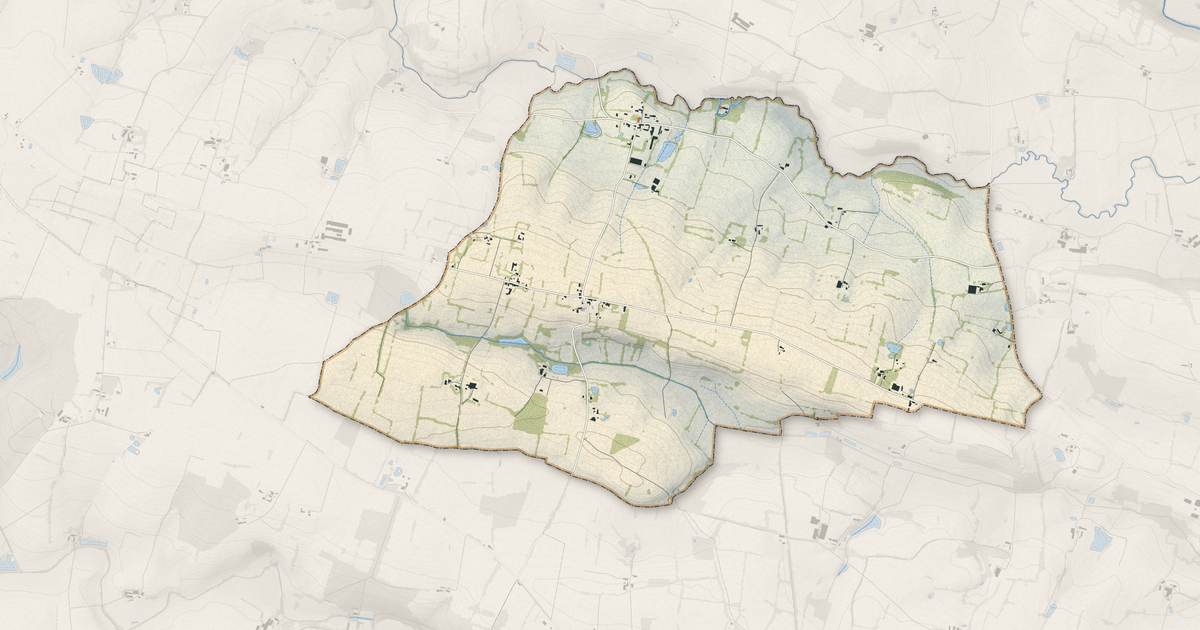 Portrait cartographique de La Boissière : relief, eau, forêts, bâti et voies, calculés à partir des données de l'IGN