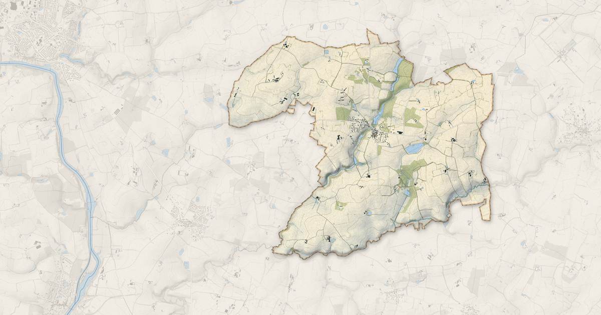 Portrait cartographique de Châtelain : relief, eau, forêts, bâti et voies, calculés à partir des données de l'IGN