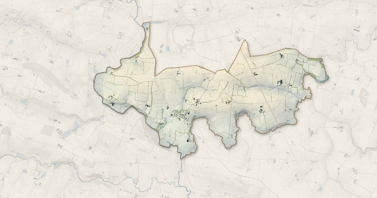 Portrait cartographique de Chérancé : relief, eau, forêts, bâti et voies, calculés à partir des données de l'IGN