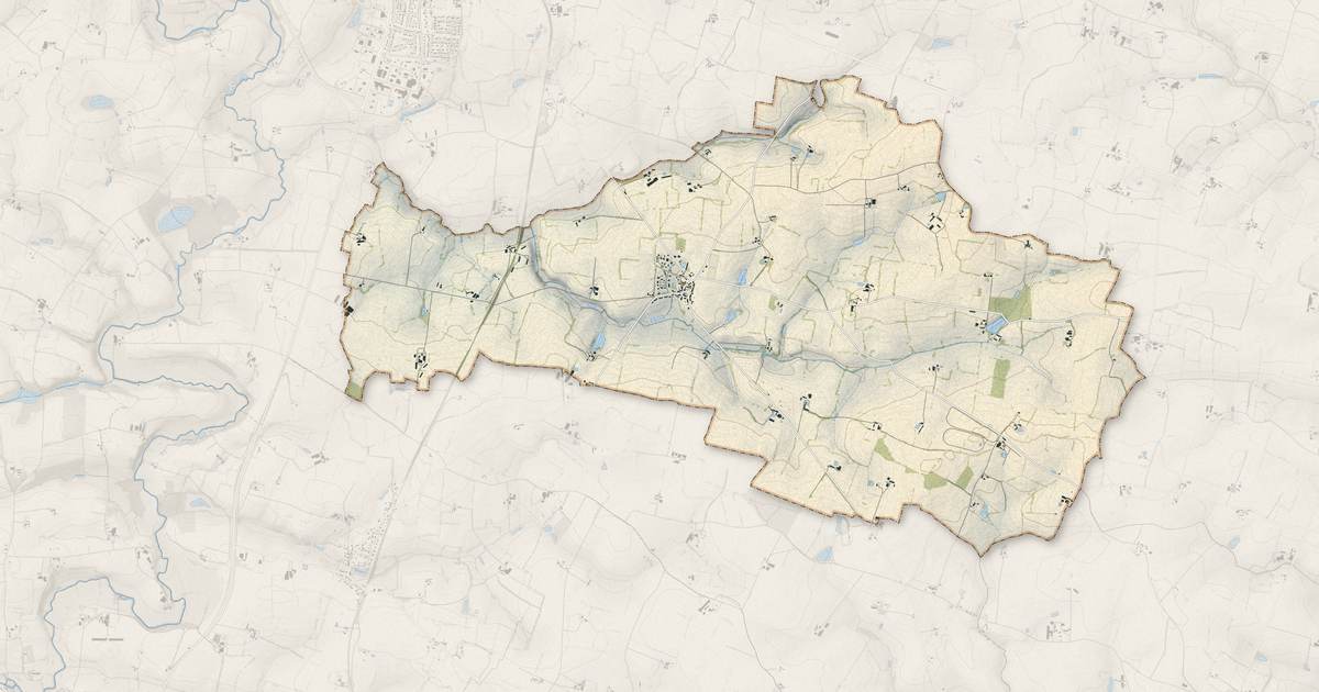 Portrait cartographique de Cosmes : relief, eau, forêts, bâti et voies, calculés à partir des données de l'IGN