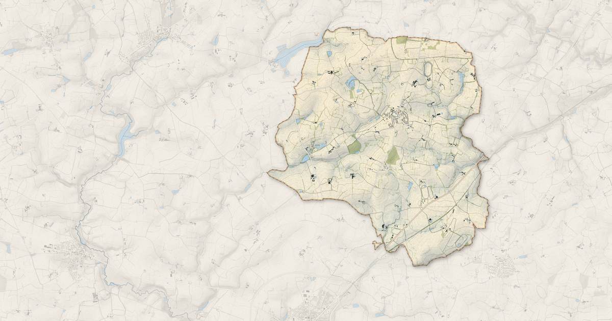 Portrait cartographique de Courbeveille : relief, eau, forêts, bâti et voies, calculés à partir des données de l'IGN