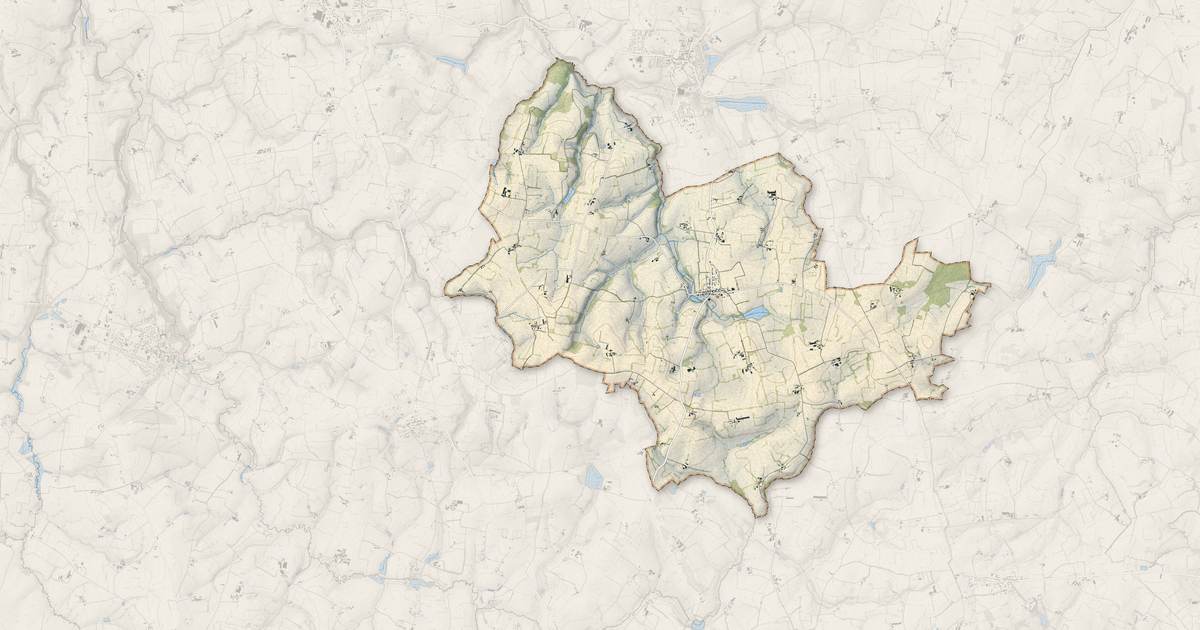 Portrait cartographique de La Dorée : relief, eau, forêts, bâti et voies, calculés à partir des données de l'IGN